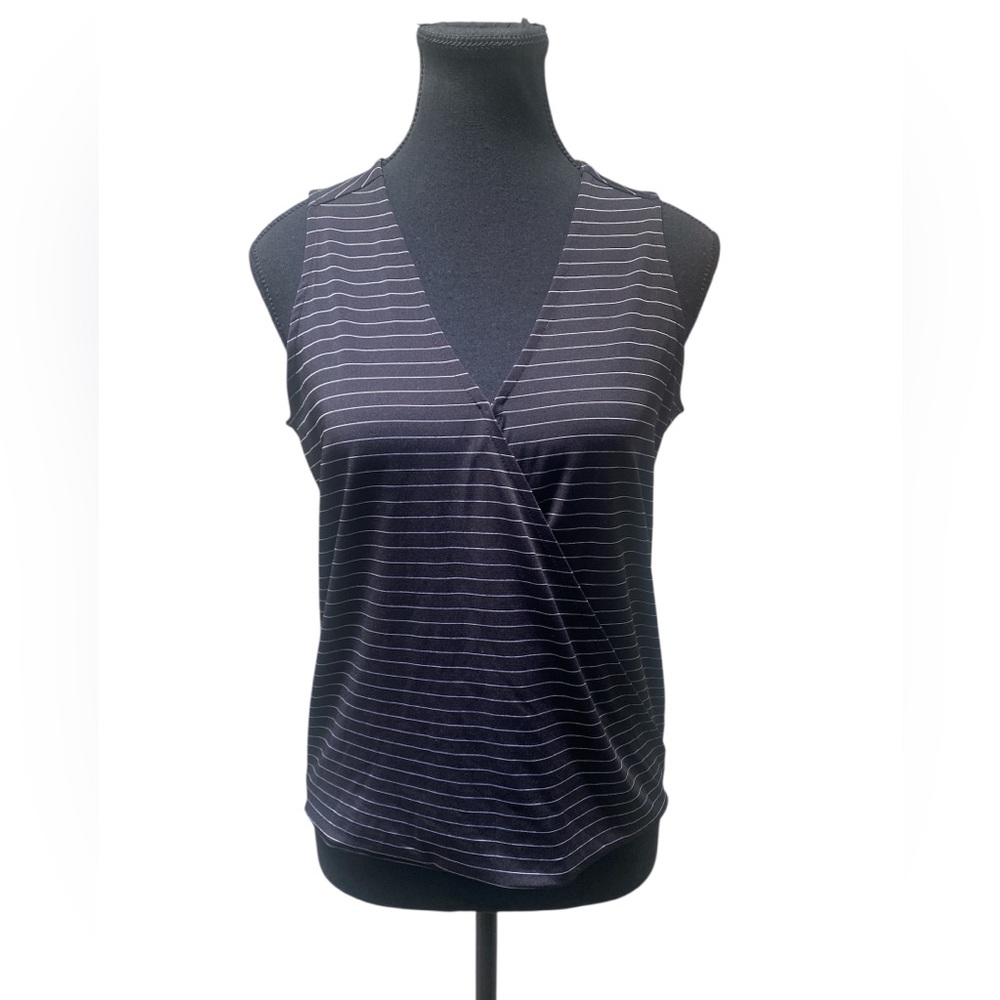 Banana Republic Black and White Striped Tank Top XS GUC